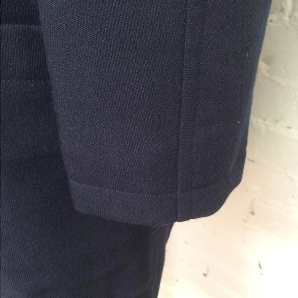 Christian Dior vtg 90s collarless 3/4 blazer blue size 10